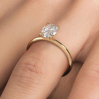 1.5 Carat Oval Cut Petite Wire Basket Solitaire