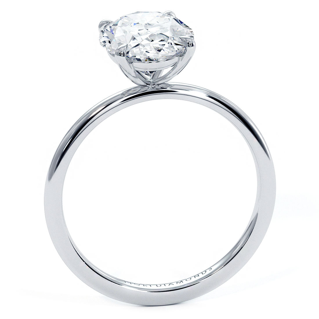 3 Carat Oval Cut Petite Wire Basket Solitaire