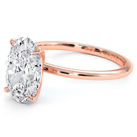 3 Carat Oval Cut Petite Wire Basket Solitaire