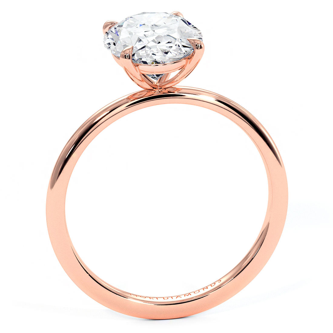 3 Carat Oval Cut Petite Wire Basket Solitaire