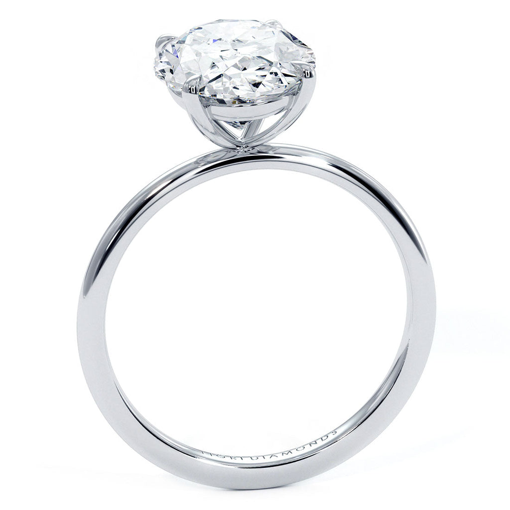 4 Carat Oval Cut Petite Wire Basket Solitaire