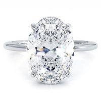 5 Carat Oval Cut Petite Wire Basket Solitaire