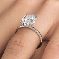 5 Carat Oval Cut Petite Wire Basket Solitaire