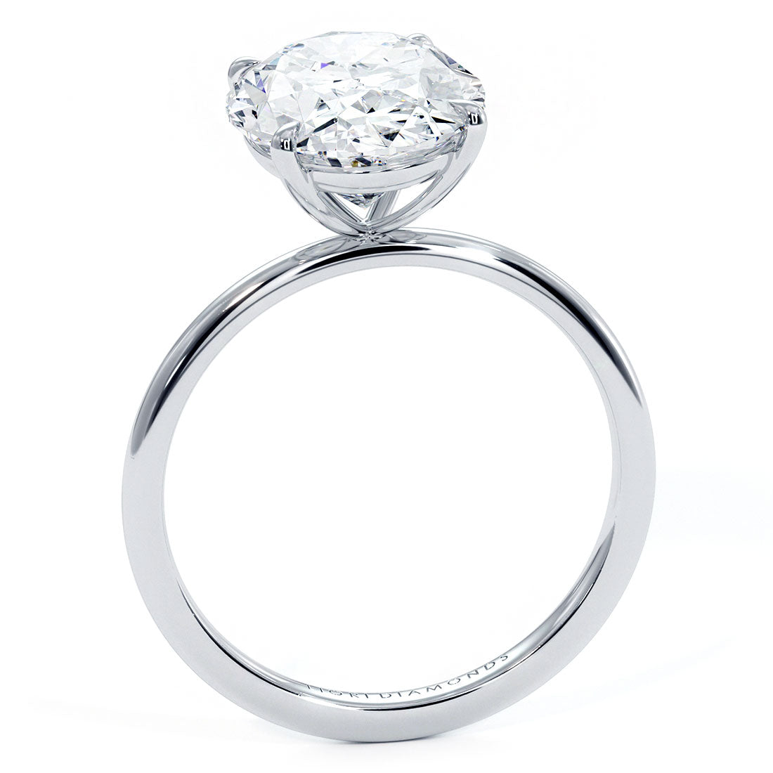 5 Carat Oval Cut Petite Wire Basket Solitaire