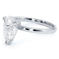 1.5 Carat Pear Shape Petite Wire Basket Solitaire