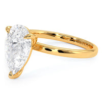 2 Carat Pear Shape Petite Wire Basket Solitaire