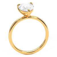 2 Carat Pear Shape Petite Wire Basket Solitaire