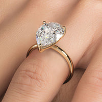 5 Carat Pear Shape Petite Wire Basket Solitaire