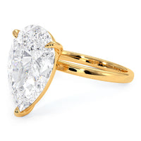 5 Carat Pear Shape Petite Wire Basket Solitaire