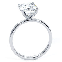 3 Carat Emerald Cut Petite Wire Basket Solitaire