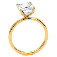 3 Carat Emerald Cut Petite Wire Basket Solitaire