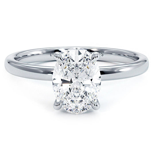 1.5 Carat Oval Cut Petite Wire Solitaire