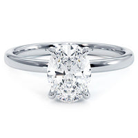 1.5 Carat Oval Cut Petite Wire Solitaire