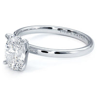 1.5 Carat Oval Cut Petite Wire Solitaire