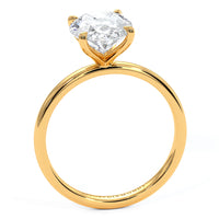 3 Carat Oval Cut Petite Wire Solitaire