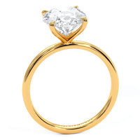 4 Carat Oval Cut Petite Wire Solitaire