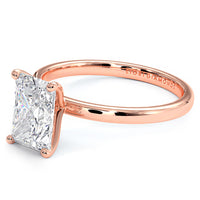 1.5 Carat Radiant Cut Petite Wire Basket Solitaire