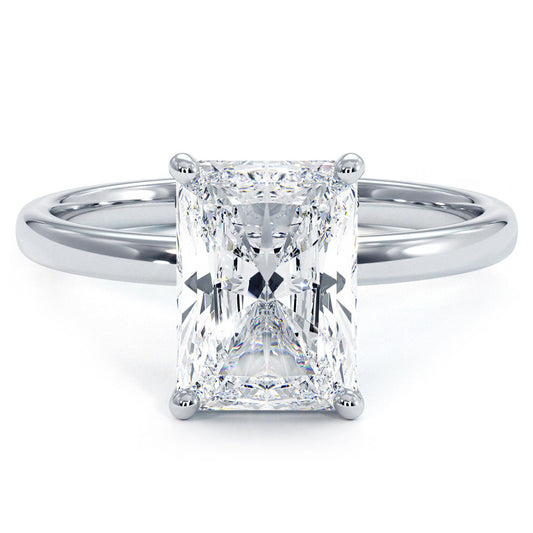 2 Carat Radiant Cut Petite Wire Basket Solitaire