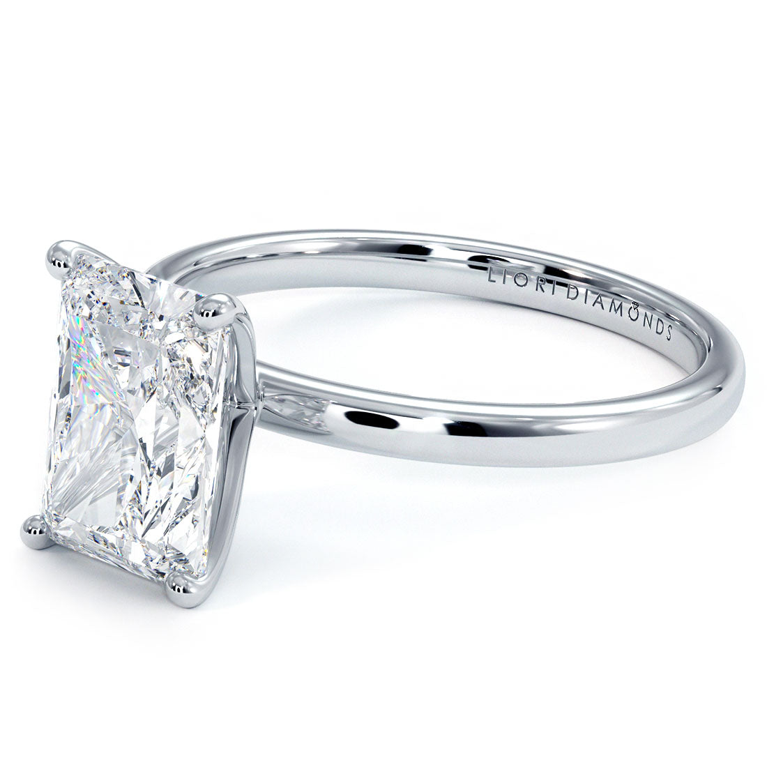 2 Carat Radiant Cut Petite Wire Basket Solitaire