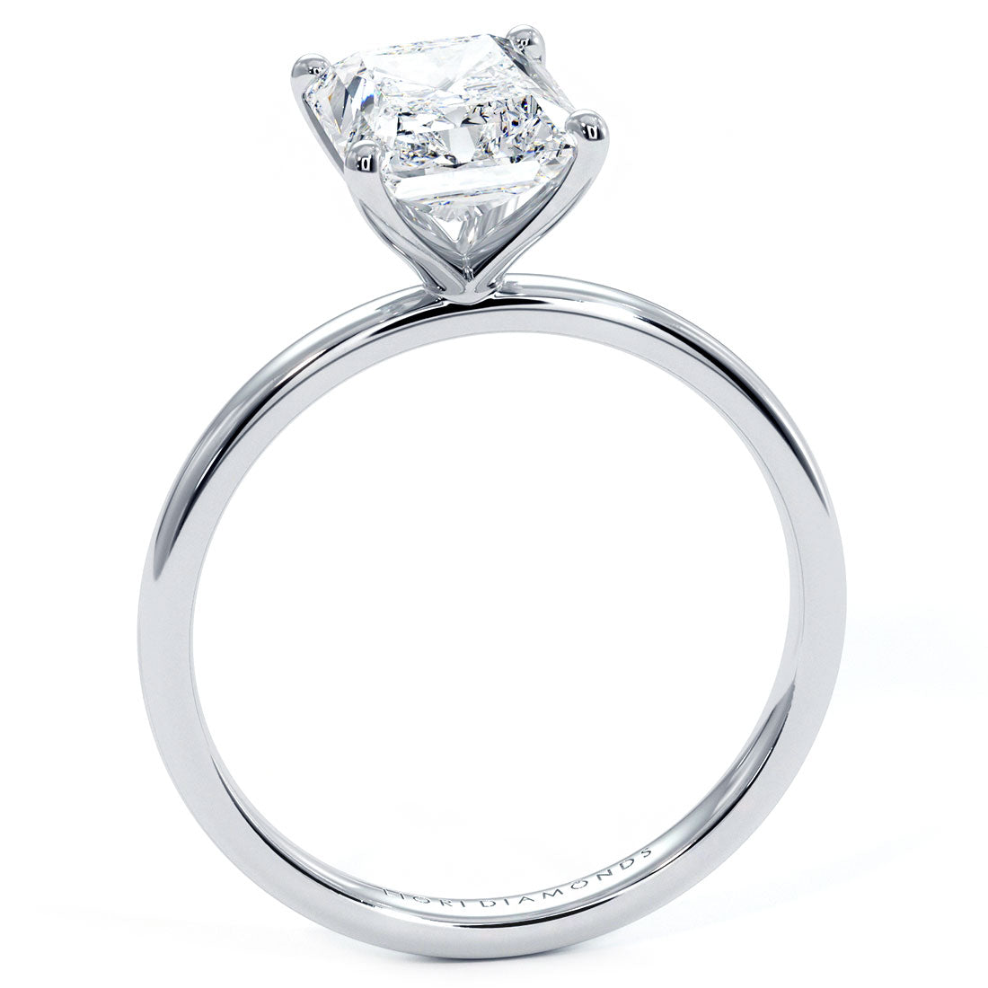 2 Carat Radiant Cut Petite Wire Basket Solitaire