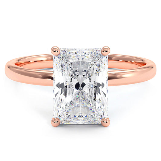 2 Carat Radiant Cut Petite Wire Basket Solitaire