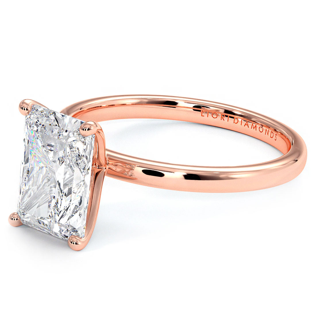 2 Carat Radiant Cut Petite Wire Basket Solitaire