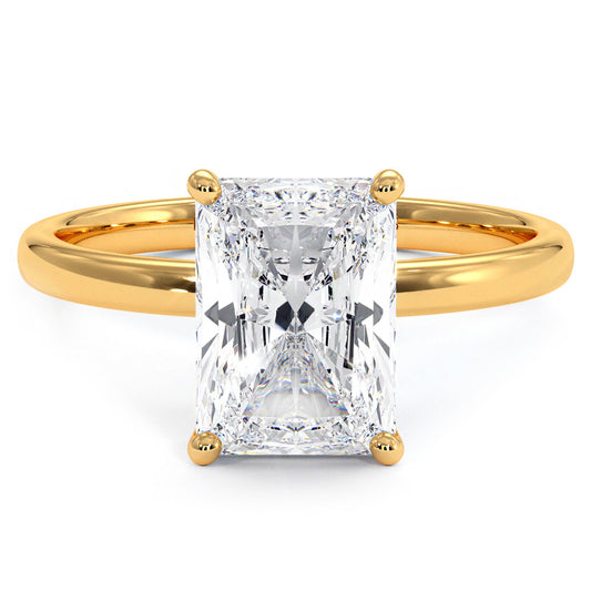 2 Carat Radiant Cut Petite Wire Basket Solitaire