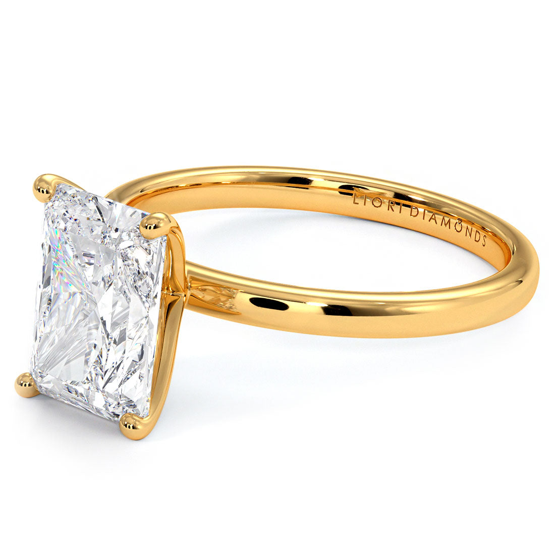 2 Carat Radiant Cut Petite Wire Basket Solitaire