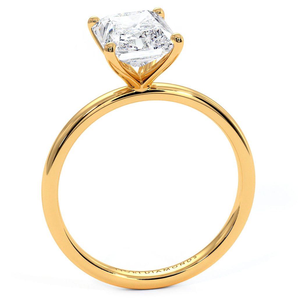 2 Carat Radiant Cut Petite Wire Basket Solitaire