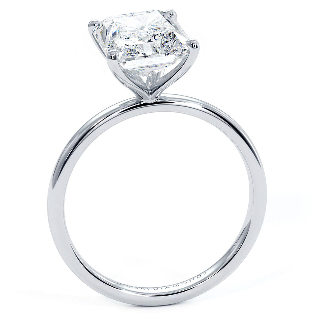 3 Carat Radiant Cut Petite Wire Basket Solitaire