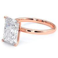 3 Carat Radiant Cut Petite Wire Basket Solitaire