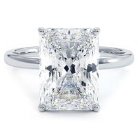 4 Carat Radiant Cut Petite Wire Basket Solitaire