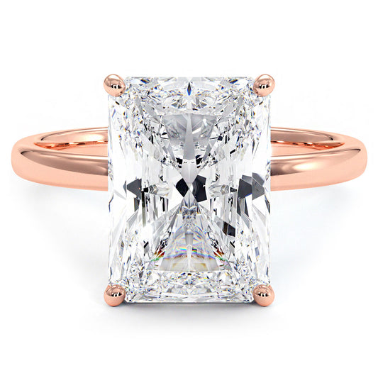 4 Carat Radiant Cut Petite Wire Basket Solitaire