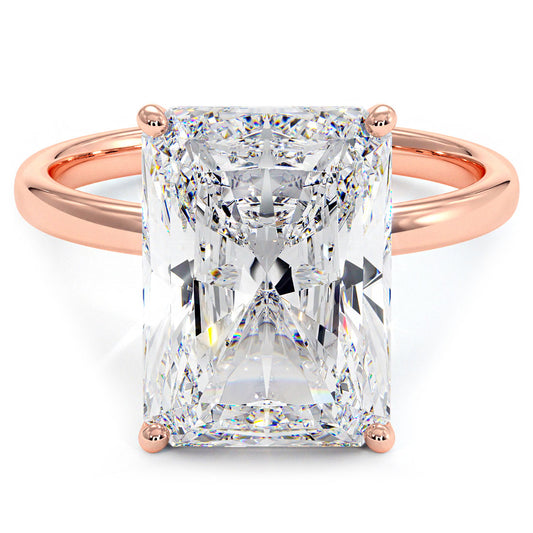 5 Carat Radiant Cut Petite Wire Basket Solitaire