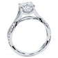 1 Carat Cushion Cut Cathedral Micropavé Infinity Twist