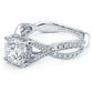 1 Carat Cushion Cut Cathedral Micropavé Infinity Twist