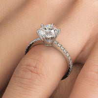 1.5 Carat Round Brilliant 6 Prong Petite Micro Prong Set