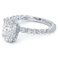3.05ctw GIA Certified Oval Cut Under Halo Lucida set Lab Grown Diamond Engagement Ring set in 14k White Gold