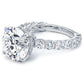 4.80ctw GIA Certified G-VS1 Round Brilliant Lucida set Lab Grown Diamond Engagement Ring set in Platinum