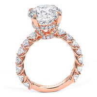 4.51ctw GIA Certified Round Brilliant Lucida set Lab Grown Diamond Engagement Ring set in 14k Rose Gold