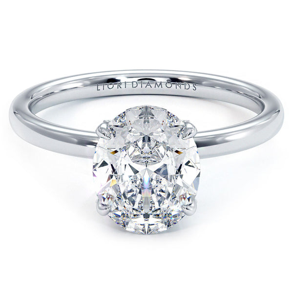 1.5 Carat Oval Cut Micropavé Wire Basket