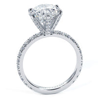 3 Carat Round Brilliant Petite 6 Prong Micropavé