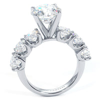 5.72ctw GIA Certified D-VS1 Round Brilliant XL Buttercup Lab Grown Diamond Engagement Ring set in Platinum