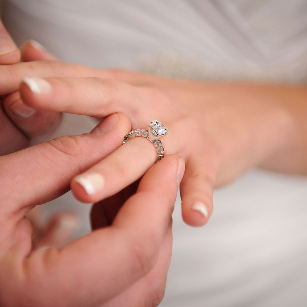 7.40ctw GIA Certified Round Brilliant Lab Grown Diamond Eternity Engagement Ring set in 14k White Gold