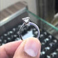 ER-0871 - 1.88 Carat G-VS2 Certified Princess Cut Diamond Engagement Ring 18k White Gold
