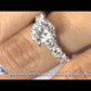 ER-1150 - 3.84 Carat F-VS2 Certified Natural Round Diamond Engagement Ring Set In Platinum