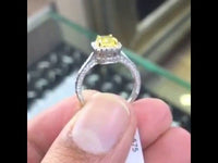 FD-575 - 1.90 Carat GIA Certified Fancy Intense Yellow Diamond Engagement Ring 14k Gold