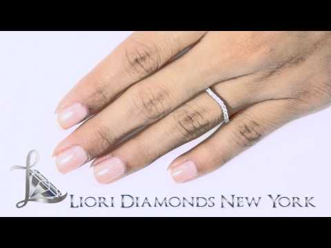 WBE-34 - 0.33 Carat Custom Curve Matching Diamond Wedding Band Ring 18k White Gold