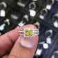 FD-036 - 1.53 Carat Fancy Yellow Radiant Cut Diamond Engagement Ring 14k Gold Pave Halo