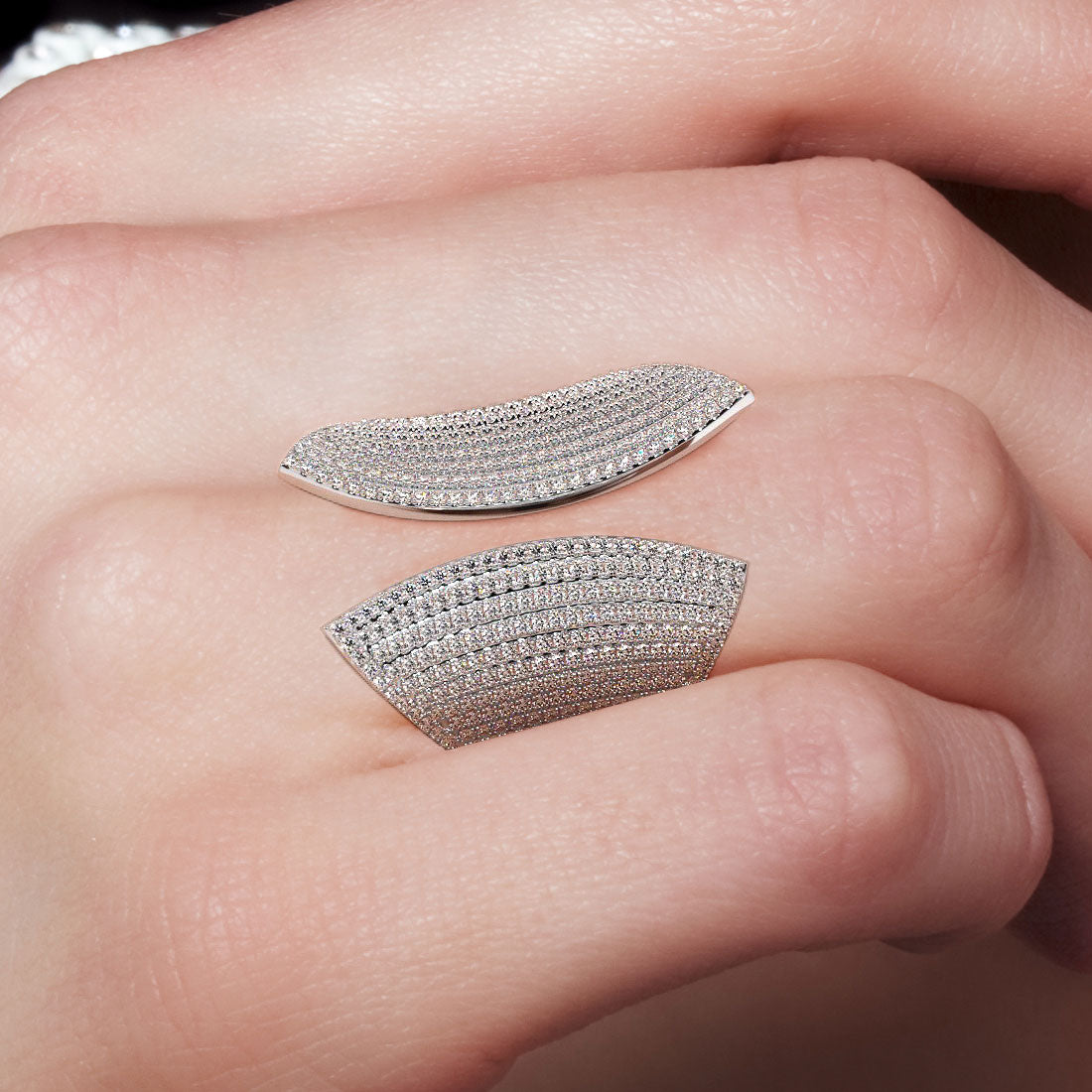 2.50ctw Diamond Cocktail Fashion Ring 14k White Gold